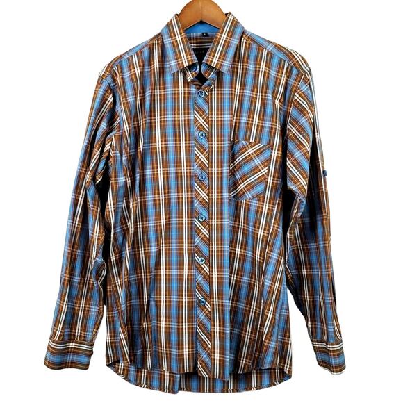 Jared Lang Plaid Button Up - M - Picture 1 of 6